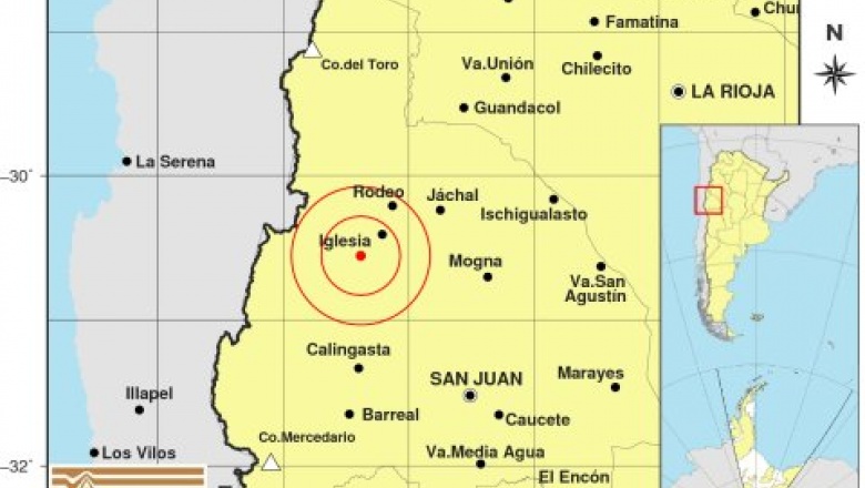 Dos sismos se percibieron cerca de Jáchal en la noche del jueves y madrugada del viernes